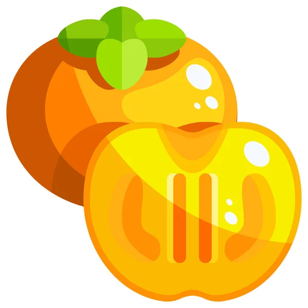 Fruit Alimentaire Icône Fruits Dans Style Plat — Image vectorielle
