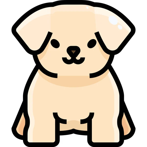 Иконка Собаки Аватара Стиле Наброска — стоковый вектор