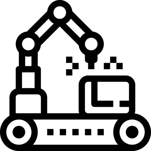 Ícone Fabricação Indústria Fábrica Estilo Esboço —  Vetores de Stock