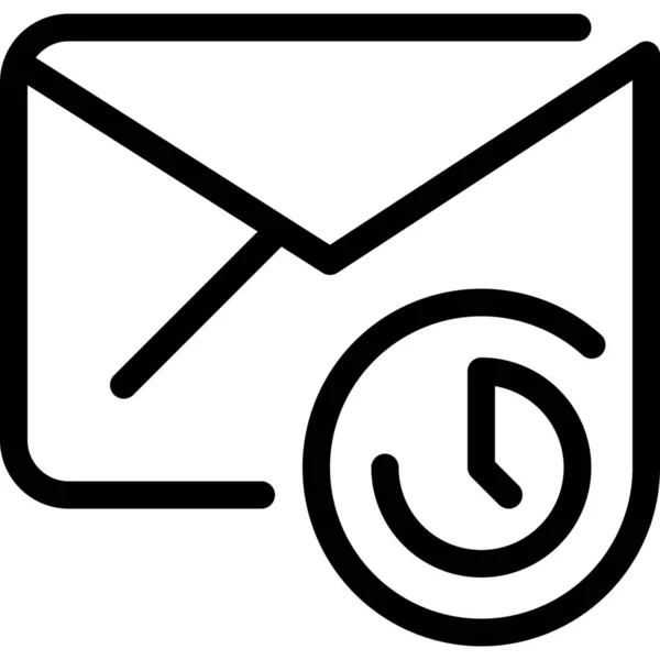 Ícone Correio Carta Mail Estilo Esboço — Vetor de Stock