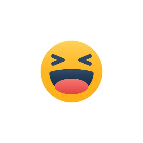 Nevetés Emoji Kifejezés Ikon — Stock Vector
