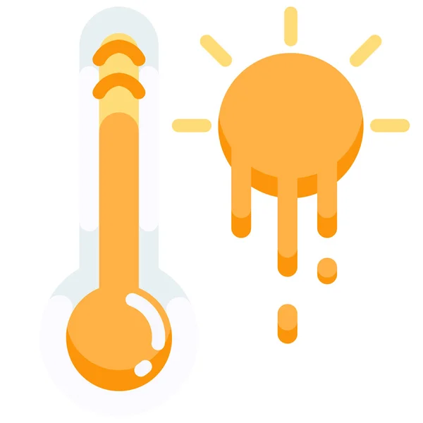 Celsius Klimaat Heet Icoon — Stockvector