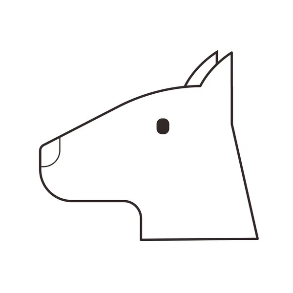 Порода Быка Терьера Икона Собаки Стиле Наброска — стоковый вектор