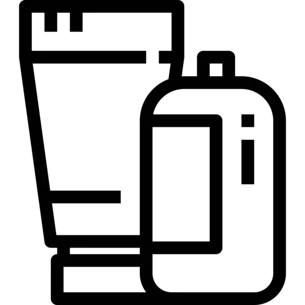 Пляшковий Крем Здоров Значок Стилі Контур — стоковий вектор