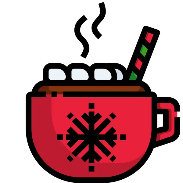 Icono Bebida Chocolate Caliente — Vector de stock