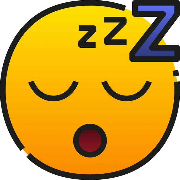 Sommeil Emoji Émoticône Icône — Image vectorielle