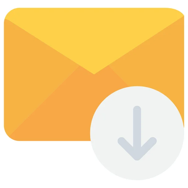 Ícone Carta Mail Seta Estilo Plano — Vetor de Stock