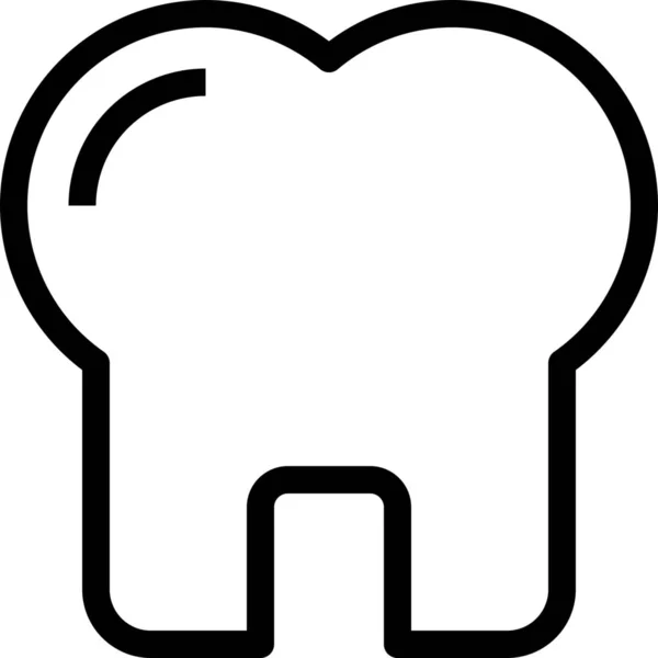 Odontoiatra Icona Della Salute Stile Contorno — Vettoriale Stock