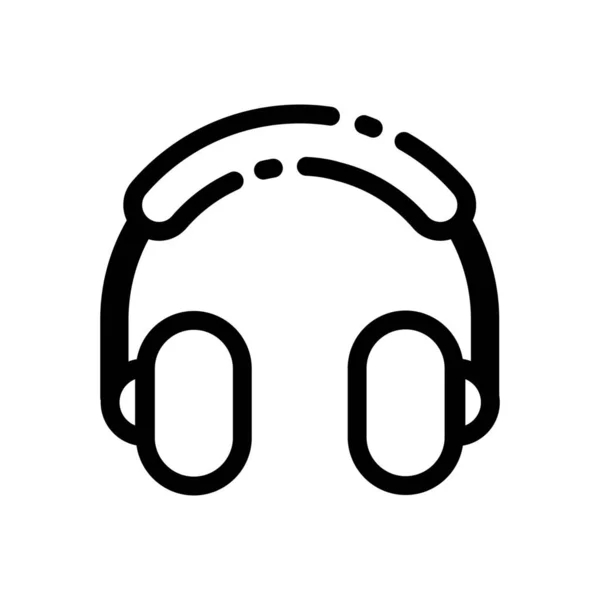 Audio Icono Del Auricular Categoría Ordenador Hardware — Vector de stock