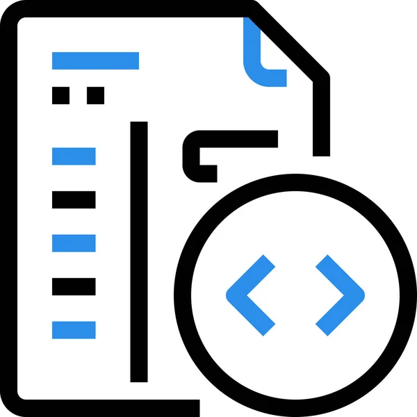 Code Codering Ontwikkeling Pictogram Omtrek Stijl — Stockvector