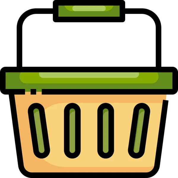 Basket Container Shopping Icon — Stock Vector