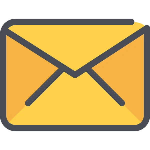 Icône Lettre Email Communication Dans Style Contour Rempli — Image vectorielle