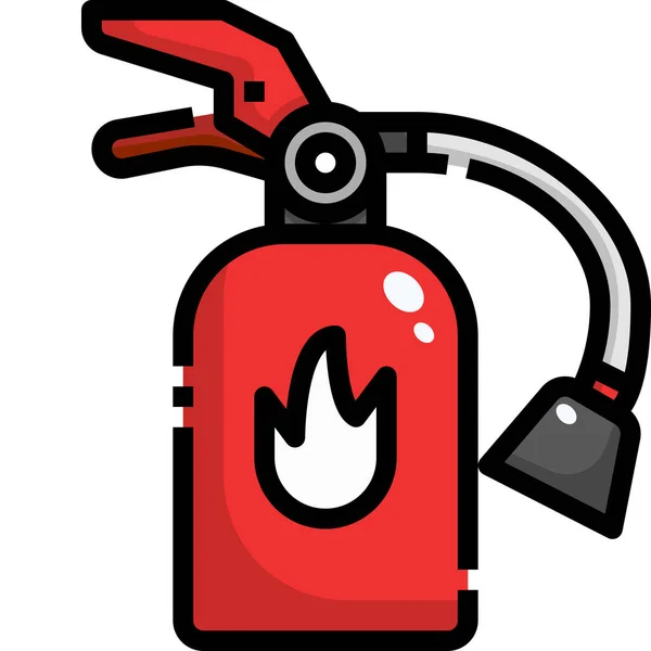 Icono Incendio Extintor Emergencia Categoría Servicios Emergencia — Archivo Imágenes Vectoriales