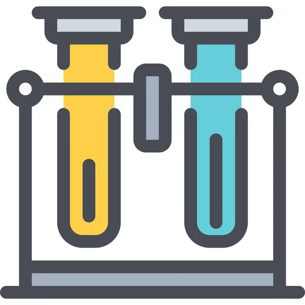 Ícone Laboratório Educação Química Estilo Esboço Preenchido —  Vetores de Stock