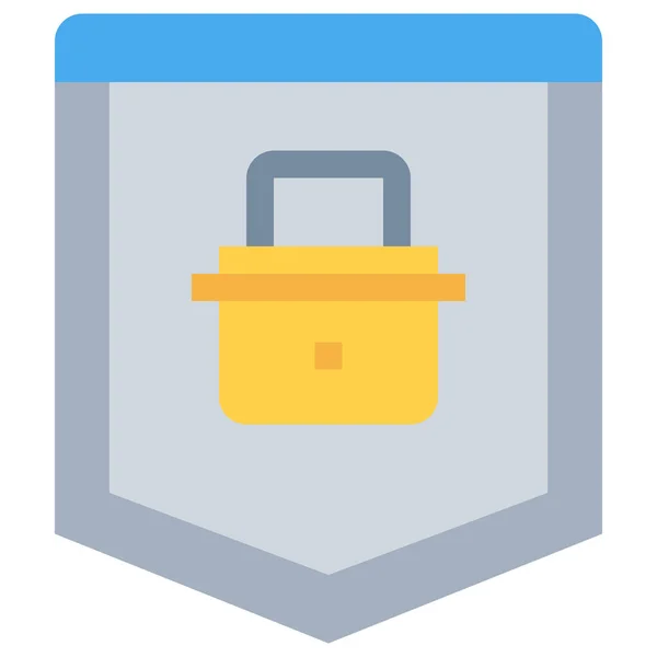 Padlock Protection Secure Icon Flat Style — Stock Vector