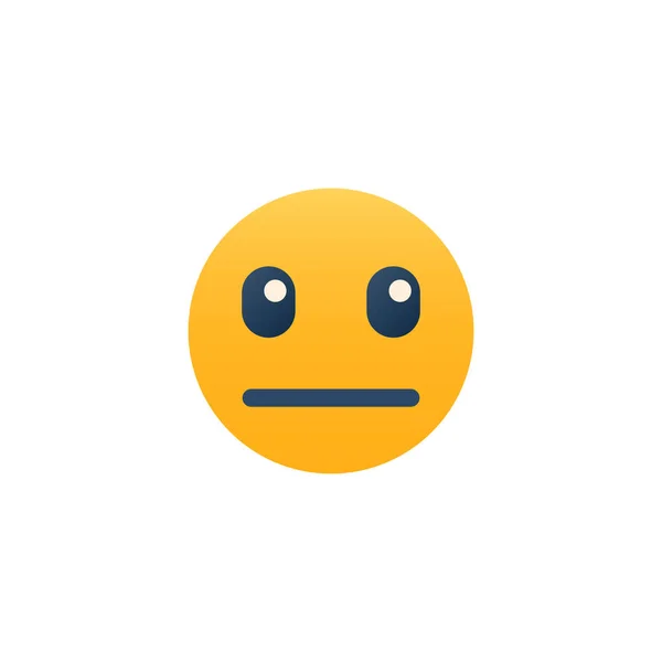 Neutrale Emoji Expressie Icoon — Stockvector