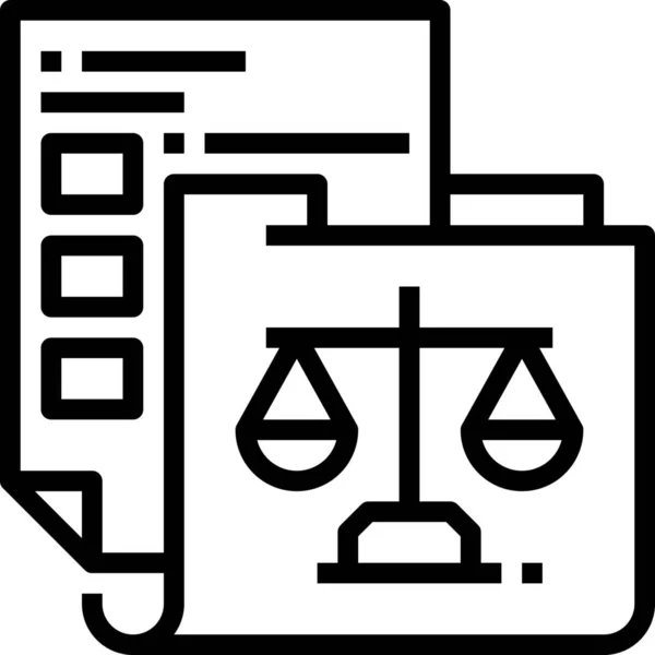 Ikona Justice Law Lawyer — Stockový vektor