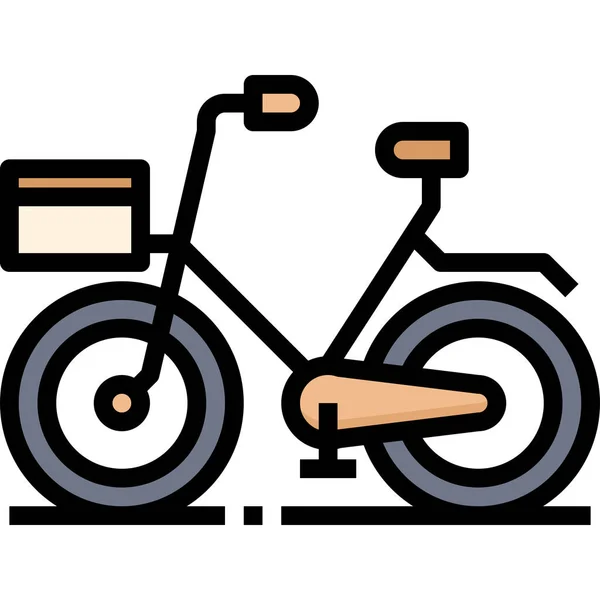 Lkbahar Kategorisinde Bisiklet Bisiklet Egzersiz Simgesi — Stok Vektör