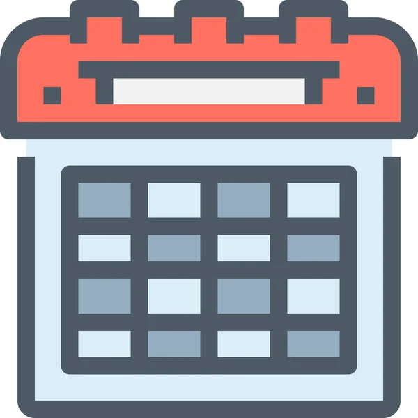 Ikona Wydarzenia Kalendarzu Biznesowym Stylu Wypełnionego Konturu — Wektor stockowy