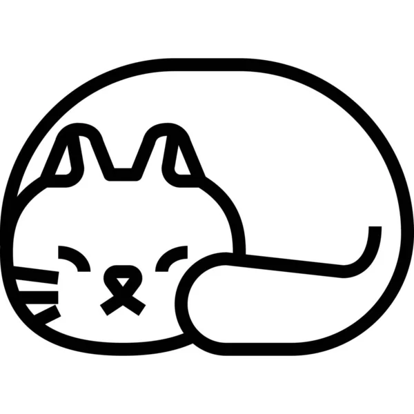 Animal Gato Reino Icono Contorno Estilo — Vector de stock