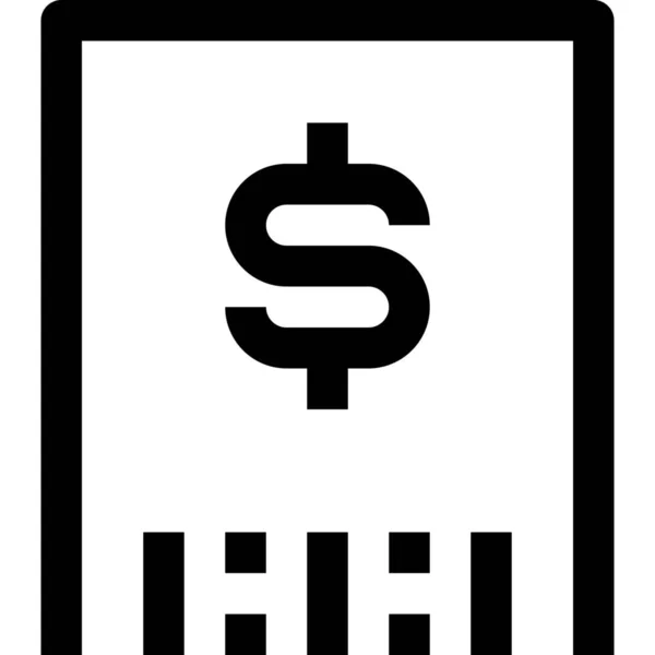 Bill Business Buy Icon Στυλ Περίγραμμα — Διανυσματικό Αρχείο