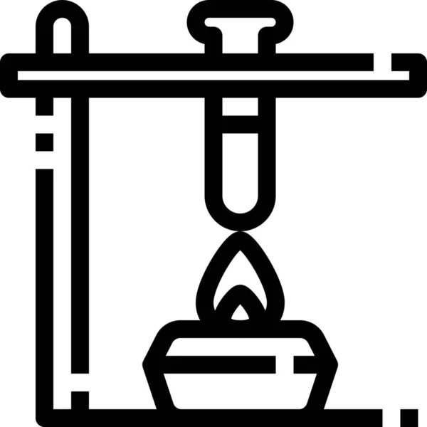 Ícone Química Química Queimador Estilo Esboço — Vetor de Stock