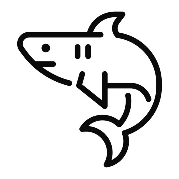 Djur Fisk Marin Ikon — Stock vektor