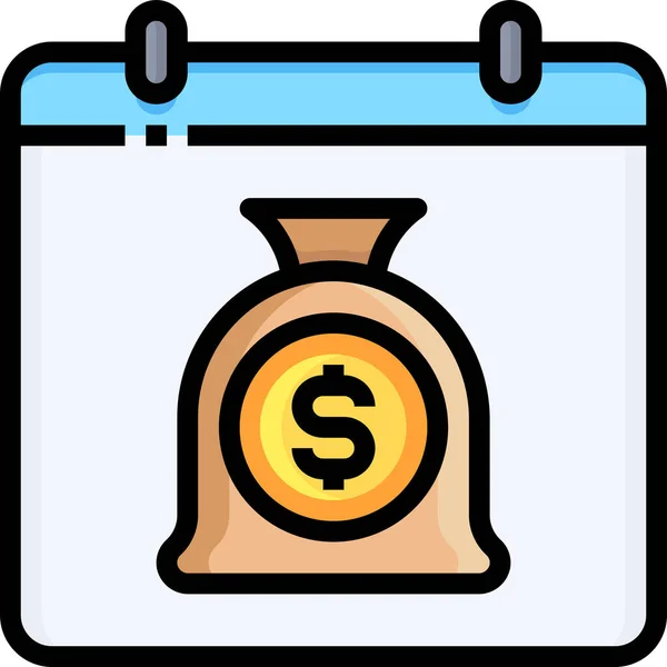 Εικονίδιο Χρονοδιαγράμματος Πληρωμών Χρημάτων — Διανυσματικό Αρχείο