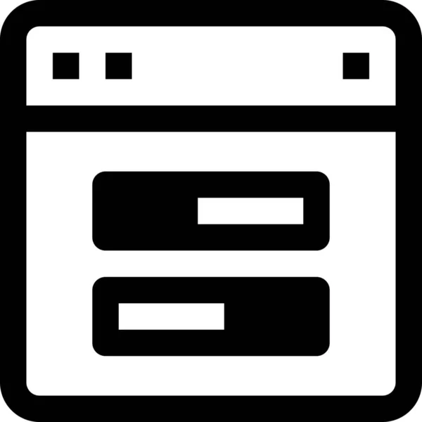Ikona Internetového Rozhraní Prohlížeče Stylu Osnovy — Stockový vektor