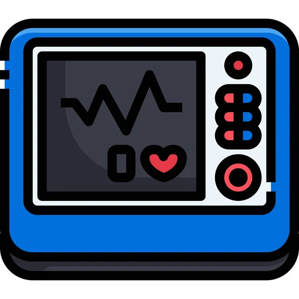 Ícone Monitor Coração Saúde — Vetor de Stock