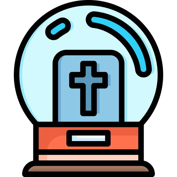Cemetery Snow Ball Icon Easter Category — Stock Vector