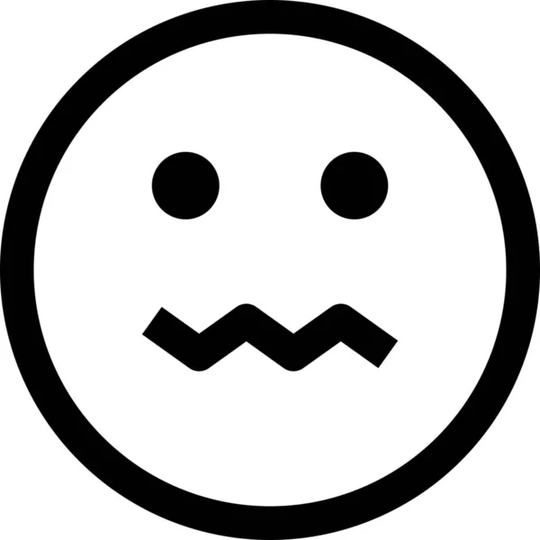 Emoji Émotionnel Icône Émotionnelle Dans Style Outline — Image vectorielle