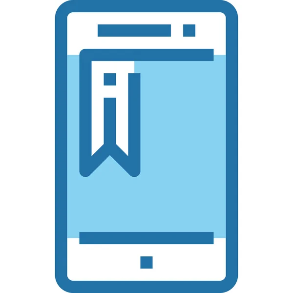 Education Mobile Seo Icon Filled Outline Style — 스톡 벡터