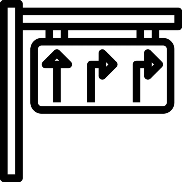 Icône Localisation Guide Direction Dans Style Outline — Image vectorielle