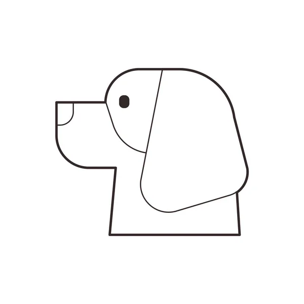 Иконка Собачьей Породы Стиле Абрис — стоковый вектор