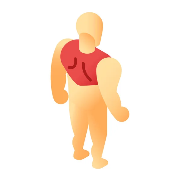 Back Muscle Anatomy Icon — Stock Vector