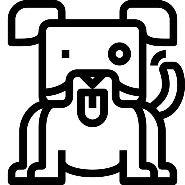 Animal Avatar Icono Carácter Estilo Esquema — Vector de stock