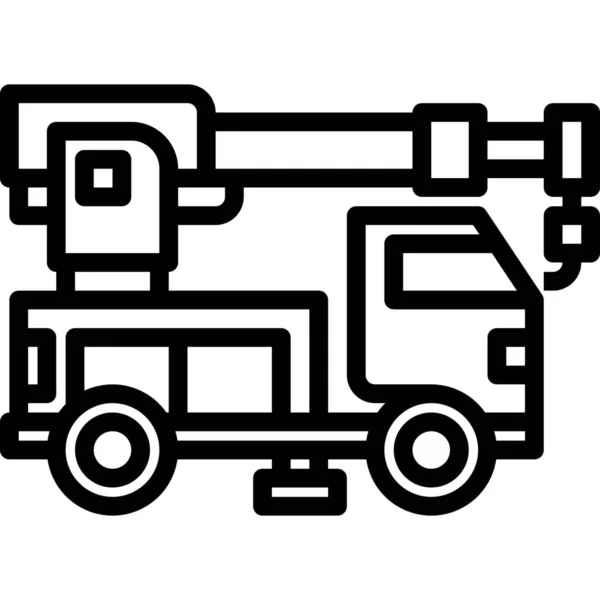 Trasporto Rimorchio Costruzione Icona — Vettoriale Stock