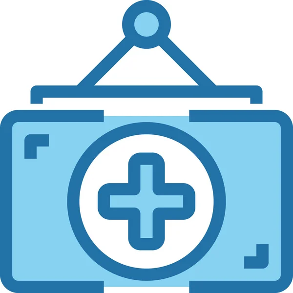 Banking Hospital Medical Icon Filled Outline Style — Stock Vector