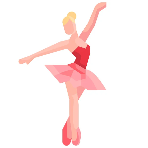 Ballet Chorégraphie Danse Icône Style Plat — Image vectorielle