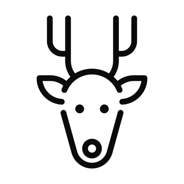 Animal Cerf Wapiti Icône — Image vectorielle