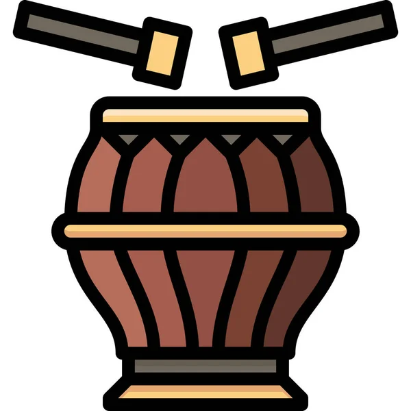 Music Drum Percussion Icon — Stock Vector