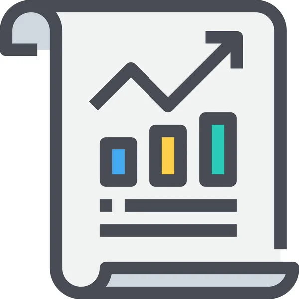 Analytics Geschäftsdiagramm Symbol Stil Ausgefüllter Umrisse — Stockvektor