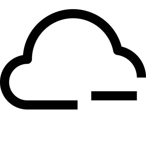Business Cloud Data Icoon Outline Stijl — Stockvector