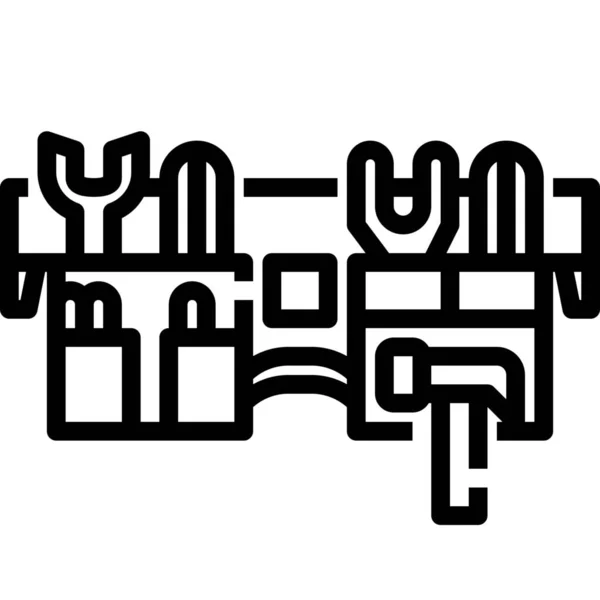 Значок Комплекта Ремней Стиле Outline — стоковый вектор