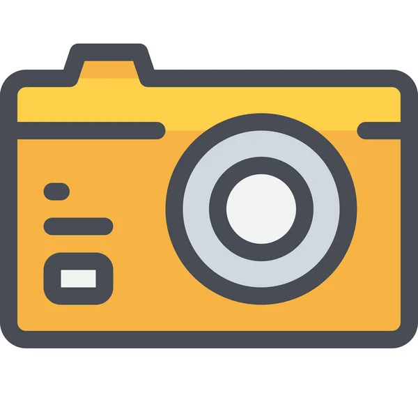 Cam Camera Apparaat Pictogram Gevulde Omtrek Stijl — Stockvector