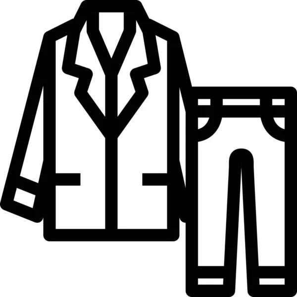 Vestuário Casual Ícone Roupas Estilo Esboço — Vetor de Stock