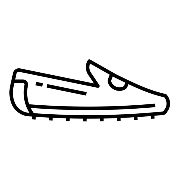 Pie Lleva Mocasín Loafer003 Icono Estilo Esquema — Archivo Imágenes Vectoriales