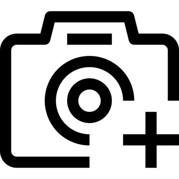 Icono Equipo Dslr Cámara Estilo Esquema — Vector de stock