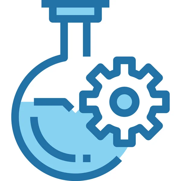 Química Educación Frascos Icono Estilo Contorno Lleno — Vector de stock